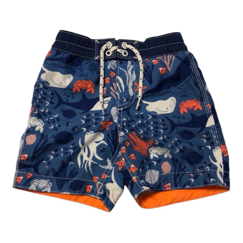 Baby GAP Sea Creatures Pattern 2T Boys Bathing Suit - Swim Trunks - Board short